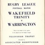 1955 Trinity v Warrington Television Trophy