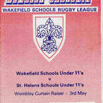 1986 Wakefield Schoolboys Wembley Brochure